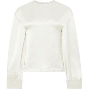 JW Anderson, Dames, Blouses & Shirts, Beige, Maat: 2XS Satijn,