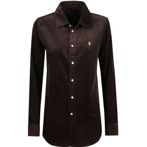 Ralph Lauren, Dames, Blouses & Shirts, Bruin, Maat: XS Corduroy,