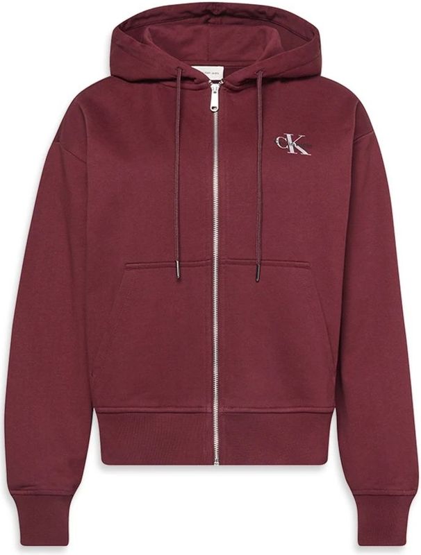 Calvin Klein, Dames, Sweatshirts & Hoodies, Rood, Maat: 2XS Katoen,