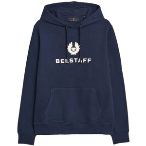 Belstaff, Heren, Sweatshirts & Hoodies, Blauw, Maat: M Katoen,
