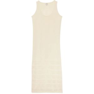 Ines de la Fressange Paris, Dames, Jurken, Beige, Maat: XS Linnen,