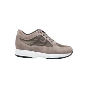 Hogan Grijze Suède Interactive Sneakers , Gray , Heren , Maat: 41 1/2 EU