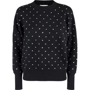 Rabanne, Dames, Truien, Zwart, Maat: S Wol,