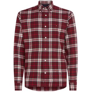 Tommy Hilfiger, Heren, Overhemden, Rood, Maat: S Katoen,