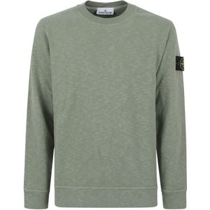 Stone Island, Heren, Truien, Groen, Maat: XL Katoen,