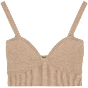 P.a.r.o.s.h., Dames, Tops, Beige, Maat: XS Wol,