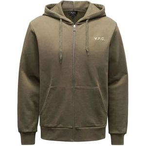 A.p.c., Heren, Sweatshirts & Hoodies, Groen, Maat: M