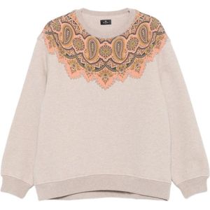 Etro, Dames, Sweatshirts & Hoodies, Beige, Maat: M