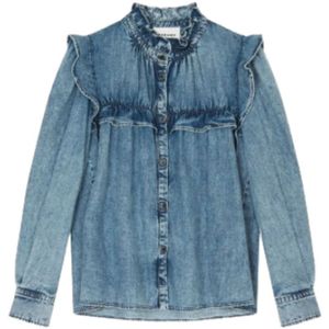Isabel Marant, Dames, Blouses & Shirts, Blauw, Maat: XS Denim,
