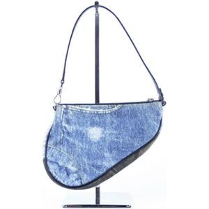 Dior Vintage, Dames, Pre-owned, Blauw, Maat: ONE Size Denim,