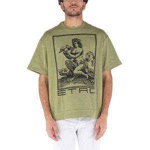 Etro, Heren, Tops, Groen, Maat: M Katoen,