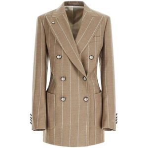 L.b.m. 1911, Dames, Jassen, Beige, Maat: 2XS Katoen,