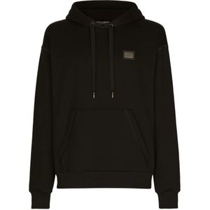 Dolce & Gabbana, Heren, Sweatshirts & Hoodies, Zwart, Maat: 4XL