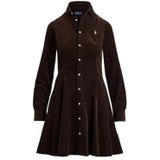 Polo Ralph Lauren - Midi-jurk - Bruin - Corduroy
