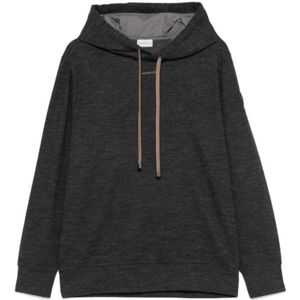 Moncler, Heren, Sweatshirts & Hoodies, Grijs, Maat: M Wol,