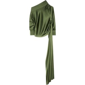 Dries Van Noten, Dames, Blouses & Shirts, Groen, Maat: S
