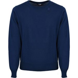 K-Way, Heren, Truien, Blauw, Maat: S Wol,