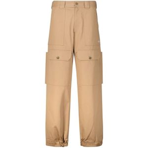 Msgm, Heren, Broeken, Bruin, Maat: M Katoen,