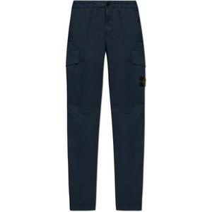Stone Island, Heren, Broeken, Blauw, Maat: W29 Katoen,