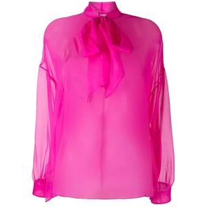 Valentino, Dames, Blouses & Shirts, Roze, Maat: M Zijde,