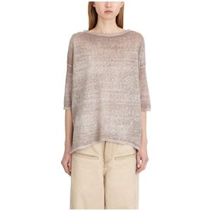 Avant Toi, Dames, Truien, Beige, Maat: XS Katoen,
