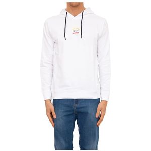 Paul & Shark, Heren, Sweatshirts & Hoodies, Wit, Maat: M Katoen,