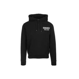 Dsquared2 Sweatshirts & Hoodies , Black , Heren , Maat: XL