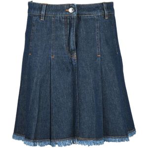 Love Moschino, Dames, Rokken, Blauw, Maat: 2XS Denim,