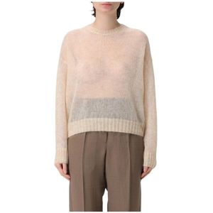 Brunello Cucinelli, Dames, Truien, Beige, Maat: XL Mohair,