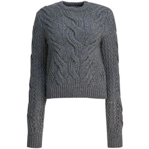 Sportmax, Dames, Truien, Grijs, Maat: S