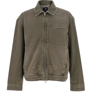 Represent, Heren, Jassen, Bruin, Maat: S Denim,