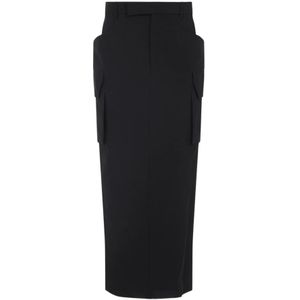 Rick Owens, Dames, Rokken, Zwart, Maat: S Wol,