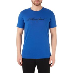 Emporio Armani, Heren, Tops, Blauw, Maat: XS