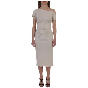 Pinko, Dames, Jurken, Beige, Maat: M
