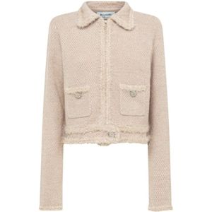 Blugirl, Dames, Jassen, Beige, Maat: XS Tweed,