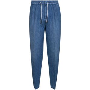 Brunello Cucinelli, Heren, Jeans, Blauw, Maat: M Katoen,