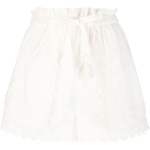 Ulla Johnson, Dames, Korte broeken, Beige, Maat: XS Katoen,