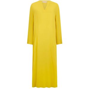 Valentino Garavani, Dames, Jurken, Geel, Maat: XS Viscose,