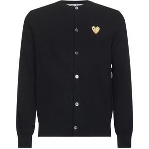 Comme des Garçons Play, Heren, Truien, Zwart, Maat: S Wol,