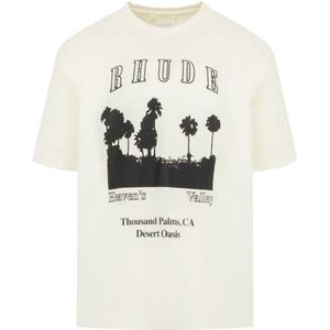 Rhude, Heren, Tops, Wit, Maat: L Katoen,