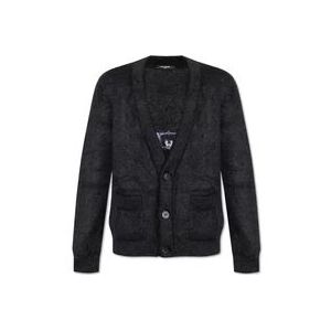 Balmain Cardigan met logo , Black , Heren , Maat: L