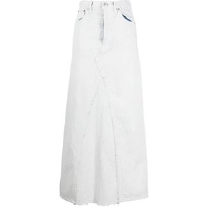 Maison Margiela, Dames, Rokken, Wit, Maat: 2XS Denim,