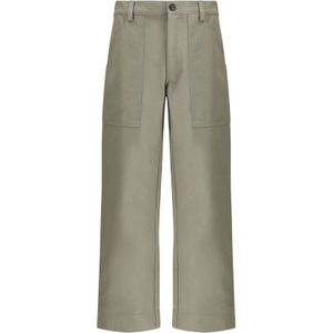 Maison Kitsuné - Werkbroek - Groen - Katoen - Monochroom Patroon