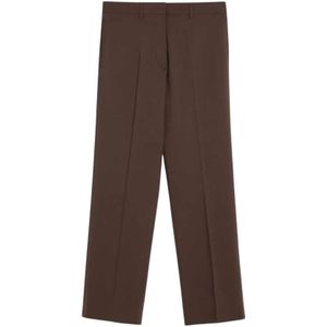 Miu Miu, Dames, Broeken, Bruin, Maat: XS Wol,