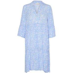 Kaffe Jurk 'Hera'  hemelsblauw / wit