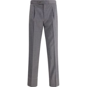 Brioni, Heren, Broeken, Grijs, Maat: M Wol,