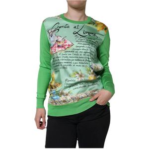 Dolce & Gabbana, Dames, Tops, Groen, Maat: 3XS Zijde,