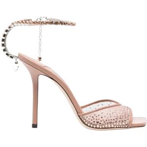 Jimmy Choo, Dames, Schoenen, Beige, Maat: 37 1/2 EU Leer,