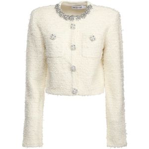 Self Portrait - Trui met Strass - Beige - Dames - Katoen