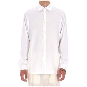 Roberto Collina, Heren, Overhemden, Wit, Maat: 2XL Katoen,